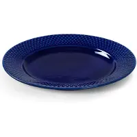 Lyngby Porcelæn Rhombe lautanen Ø 23 cm Tummansininen