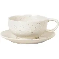 Broste Copenhagen Nordic Vanilla lautasellinen kuppi 25 cl Cream with grains