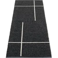 Pappelina Fred matto, 70 x 270 cm, musta - luonnonvalkoinen