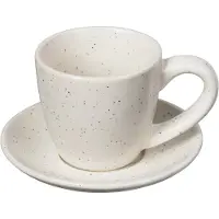 Broste Copenhagen Nordic Vanilla espressokuppi ja lautanen