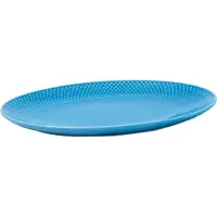 Lyngby Porcelæn Rhombe Color Ovalt Serveringsfad 28.5X21.5 Blå - Blue - 28X21.5CM