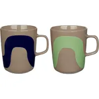 Marimekko Oiva - Seireeni muki, 2,5 dl, 2 kpl, terra - tummansininen - min