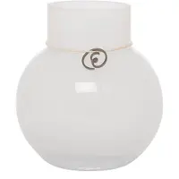 ERNST Glassvase - White - H10CM