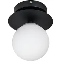 Globen Lighting Seinävalaisin / plafondi Art Deco 24 cm, musta/valkoinen