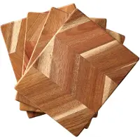 Aida Leikkuulauta kalanruotokuvio 12 x 15 cm 4-pakkaus Akaasiapuu