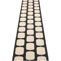 Pappelina , Sten matto 70x300 cm black / cream
