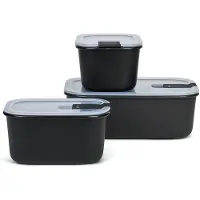 Mepal EasyClip säilytysrasiat 3 kpl, Nordic Black