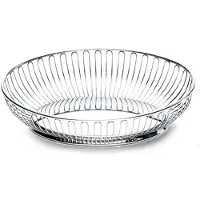 Alessi Oval Wire Basket In 18/10 Stainless Steel - Silver - W20CM