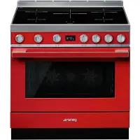 Smeg CPF9IPR Portofino induktioliesi, punainen