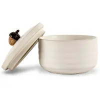 Sagaform Ellen tammenterhopurkki kannella Ø13,5 cm Off white
