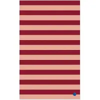 By On Leya stripe -pyyhe 150 x 250 cm Punainen-vaaleanpunainen