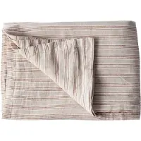 Tell Me More Pellava pöytäliina 145x145 cm, hazelnut stripe