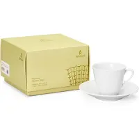 Rörstrand Swedish Grace kuppi aluslautasella 16 cl Lumi