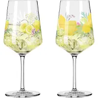 Ritzenhoff Sommertau Wineglass 2-P Limoncello - Multi/patterned - 54.4 CL