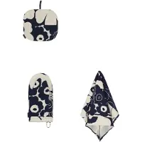 Marimekko Unikko Kollaasi keittiötekstiilisetti, sininen