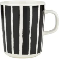 Marimekko Oiva Piccolo muki 25 cl White-black