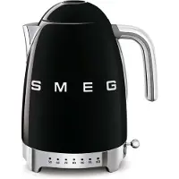 Smeg 50's Style vedenkeitin säädettävällä lämpötilalla 1,7 L Musta
