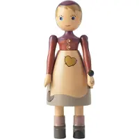 Kay bojesen Puu figuuri - 14,5 cm - Pieni Tyttö, jossa on reunuk - - OneSize - Koristeet