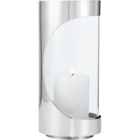 Georg Jensen Chrome contours hurricane-kynttilälyhty 22 cm Ruostumaton teräs