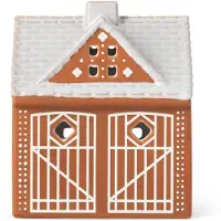 Kähler - Gingerbread Kynttilälyhty Piparkakkutalo 11,5 cm Ruskea