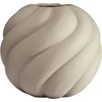 Cooee Design Twist Ball Vase - Cream - H:12CM