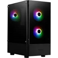 Gamdias Talos E3 GAMING, Midi Tower, PC, Musta, ATX, mikro ATX, Mini-ITX, Karkaistu lasi, Akryylinitriilibutadieenistyreeni (ABS), SPCC, 16 cm (16332-32293-30000-G)