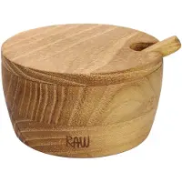 Aida Raw suolakulho sis. lusikan ja kannen. Tiikki