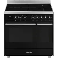 Smeg C92IPBL9-1 Induktioliesi kahdella uunilla, musta