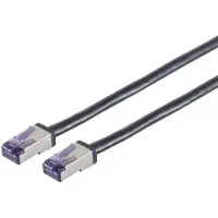 Lanview HIGH-FLEX Cat6a S/FTP musta 5m, joustava verkkokaapeli, pehmeä PVC, AWG26/7 CU, LVN-CAT6A-FLEX-5M