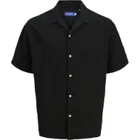 Jack & Jones Joreaster Patras Resort Shirt Ss Ln - Black - M