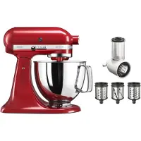 KitchenAid Artisan KSM125EER yleiskone 4,8 litraa + 5KSMVSA vihannesleikkuri