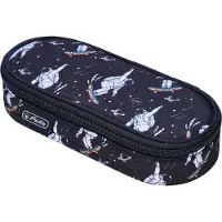 Herlitz Etui Space Skater, Pehmeä lyijykynäkotelo, Polyesteri, tummansininen, Valkoinen, Kuvio, Vetoketju, Aikuinen/lapsi (50049196)