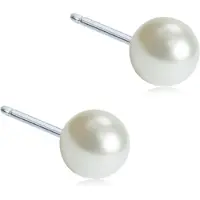 Blomdahl Natural Titanium Natrural Titanium Pearl 5mm White 5 mm