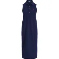 Ralph Lauren Stretch-Cotton Sleeveless Polo Dress - Navy - XS