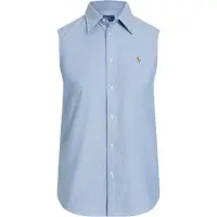 Ralph Lauren Cotton Oxford Sleeveless Shirt - Blue - L