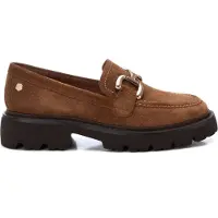 Carmela for woman. 16195202-CAMEL Leather moccasins 161952 brown (36), Flat, None, Casual
