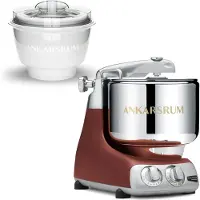 Ankarsrum AKM 6230 yleiskone + jäätelökone, rustic maroon