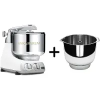 Ankarsrum AKM 6230 yleiskone + Assistent Original vispikulho, glossy white