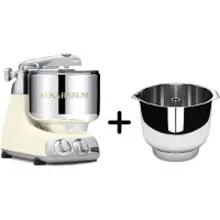 Ankarsrum AKM 6230 yleiskone + Assistent Original vispikulho, light creme