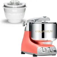 Ankarsrum AKM 6230 yleiskone + jäätelökone, coral crush