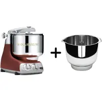 Ankarsrum AKM 6230 yleiskone + Assistent Original vispikulho, rustic maroon