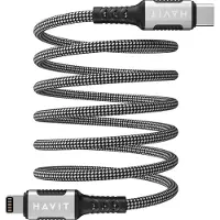 Havit CB6298 - Magnetic USB type C-Lightning cable, 1 m (black)