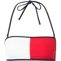 Tommy Hilfiger for woman. UW0UW05816 Bandeau bikini top white, red (L), Nylon