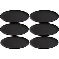 Aida Raw Lunch Plate 23 Cm 6 Stk 23 Cm - Black - ONE SIZE