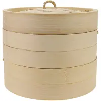 Essentials Höyrykeitin bambu 20 cm, 2-kerroksinen kannella