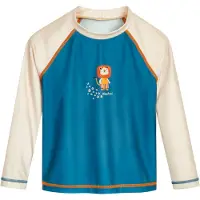 Playshoes UV-suoja 'Dschungel' petrooli / mandariini / villanvalkoinen
