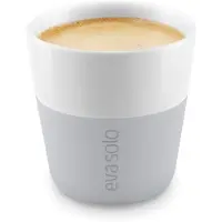 Eva Solo -espressokuppi 80 ml, 2 kpl sarja, silikonisuojalla, vaaleanharmaa