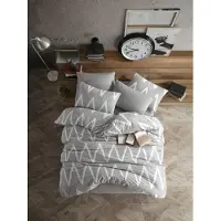 Eponj Home vuodevaatesetti Olivia Grey, 200x220 cm, 4 osaa