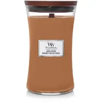 Woodwick Santal Myrrh tuoksukynttilä sisältää puusydämen 610 g