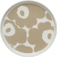 Marimekko Oiva - Unikko lautanen 13,5 cm, valkoinen-beige